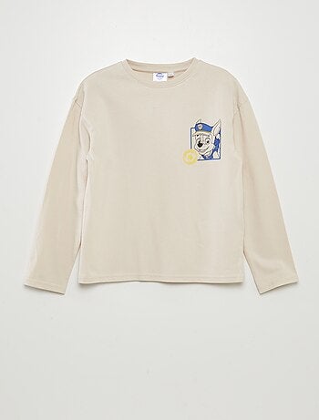 T-shirt com estampado 'Patrulha Pata'