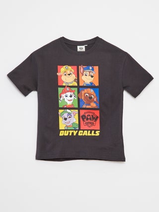 T-shirt com estampado 'Patrulha Pata'