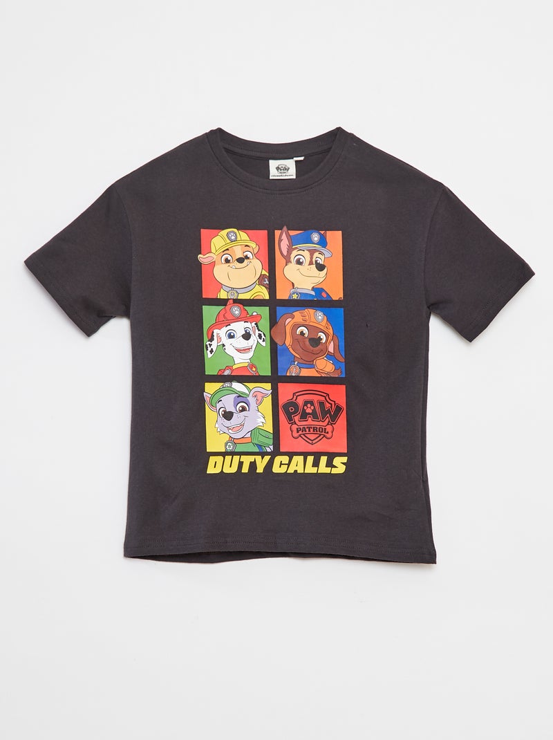 T-shirt com estampado 'Patrulha Pata' Preto - Kiabi