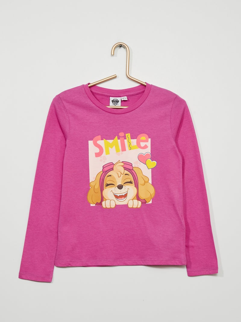 T-shirt com estampado 'Patrulha Pata' Rosa - Kiabi