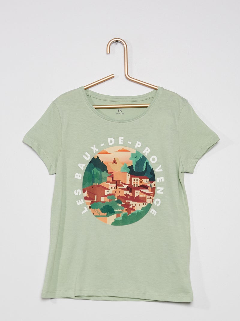 T-shirt com estampado 'Pays Basque' VERDE - Kiabi