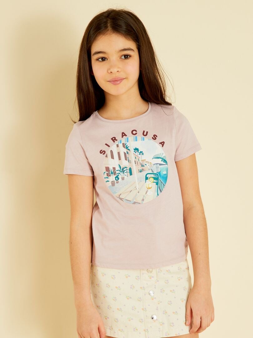 T-shirt com estampado 'Pays Basque' VIOLETA - Kiabi