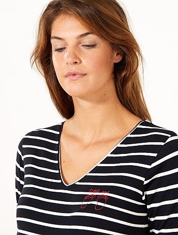 T-shirt com estampado pés - Kiabi