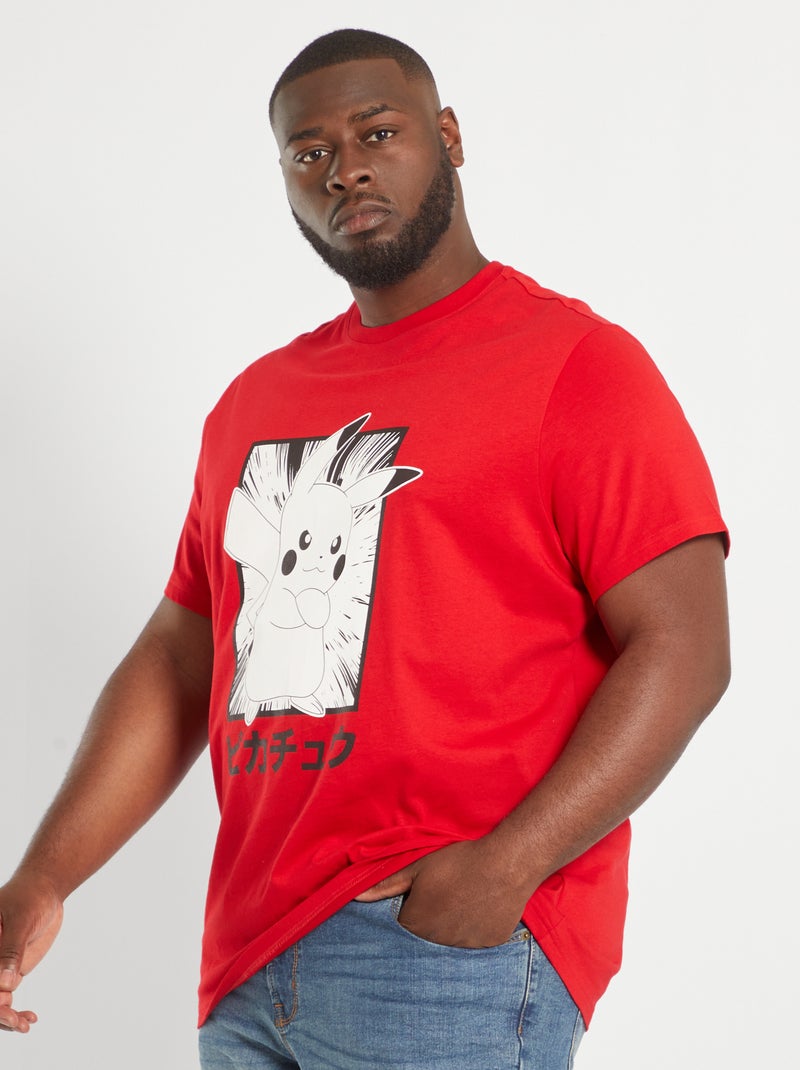 T-shirt com estampado 'Pikachu' VERMELHO - Kiabi