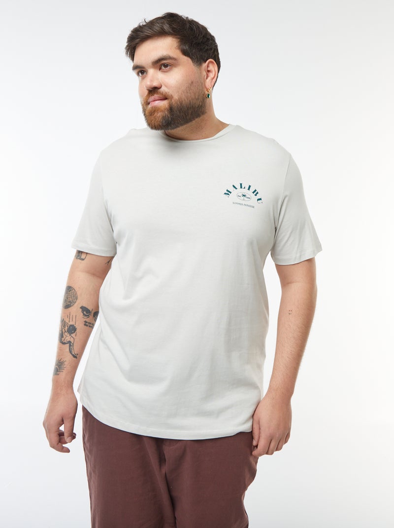 T-shirt com estampado 'Produkt' BEGE - Kiabi