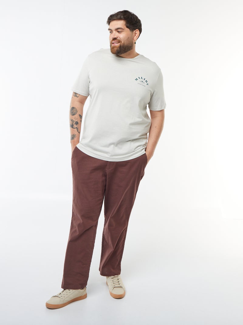 T-shirt com estampado 'Produkt' BEGE - Kiabi