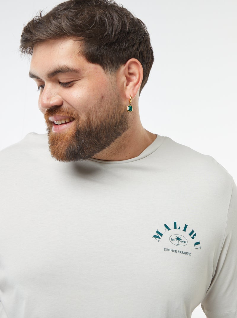 T-shirt com estampado 'Produkt' BEGE - Kiabi