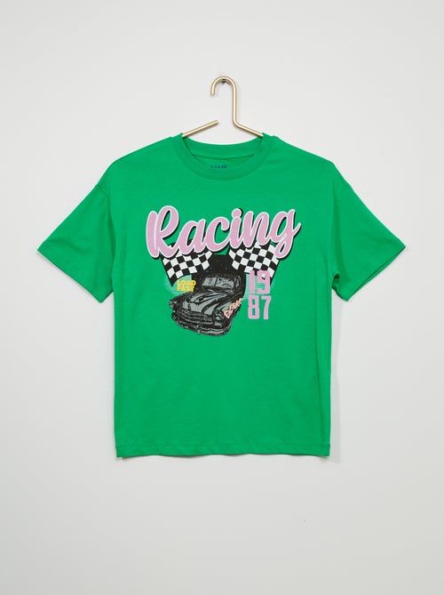 T-shirt com estampado 'racing' - Kiabi