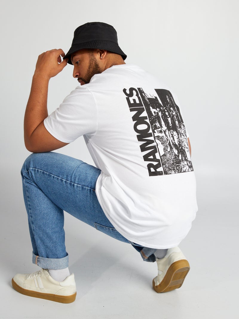 T-shirt com estampado 'Ramones' Branco - Kiabi