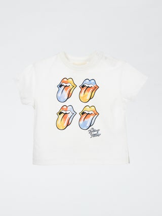 T-shirt com estampado 'Rolling Stones'
