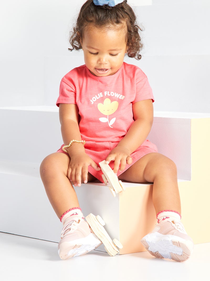 T-shirt com estampado ROSA - Kiabi