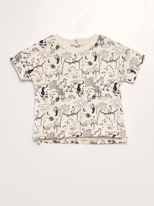 T-shirt com estampado selva - Kiabi