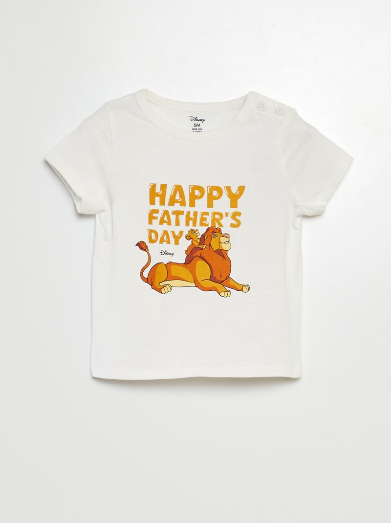 T-shirt com estampado 'Simba' para o Dia do Pai BRANCO - Kiabi