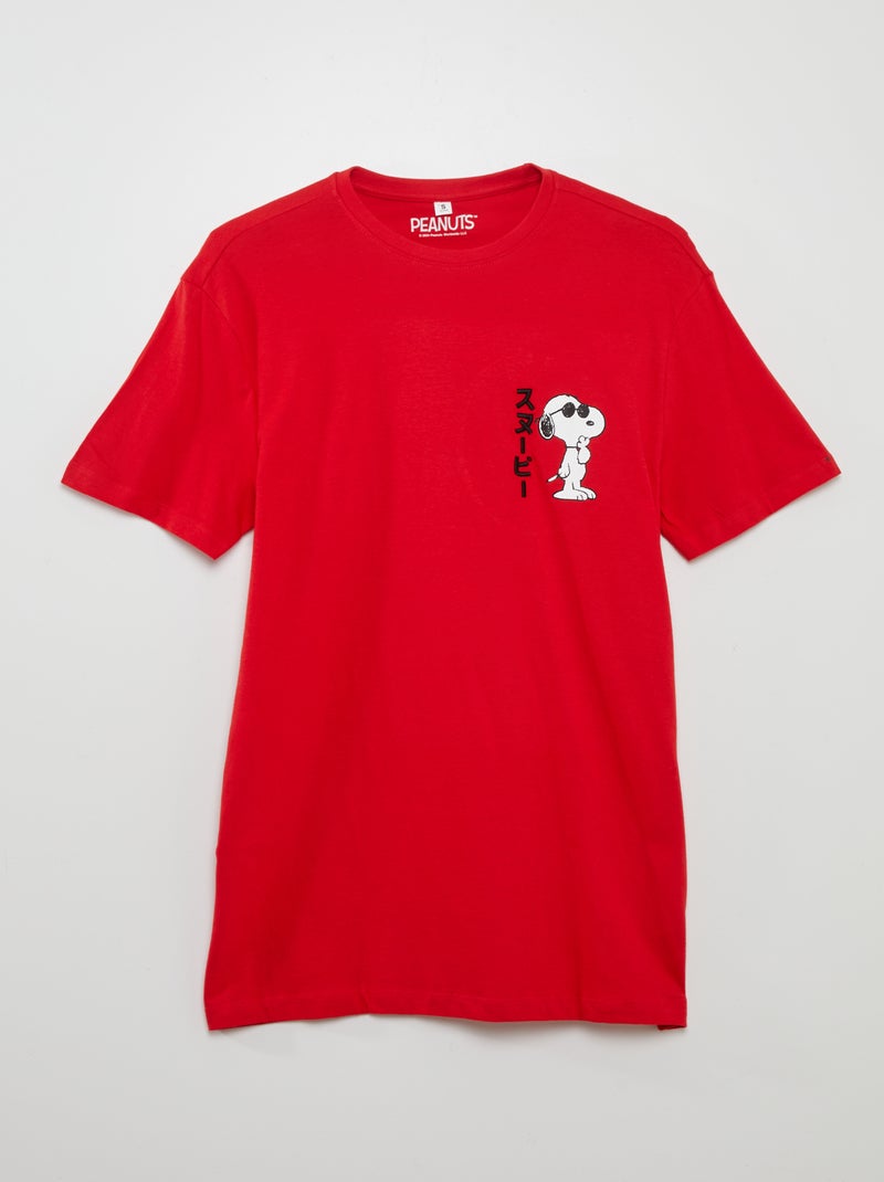 T-shirt com estampado 'Snoopy' Vermelho - Kiabi
