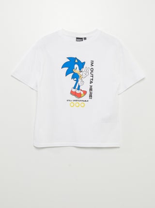 T-shirt com estampado 'Sonic' de manga curta