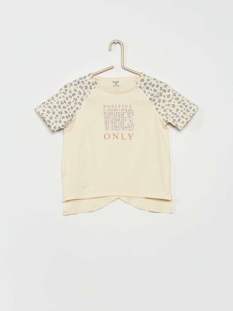 T-shirt com estampado 'sporty' BRANCO - Kiabi