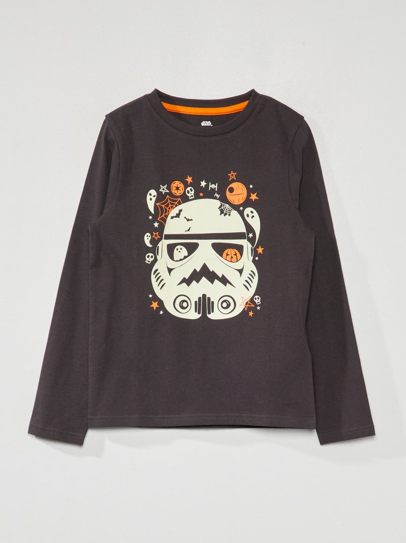 T-shirt com estampado 'Star Wars' fosforescente - Halloween CINZA - Kiabi