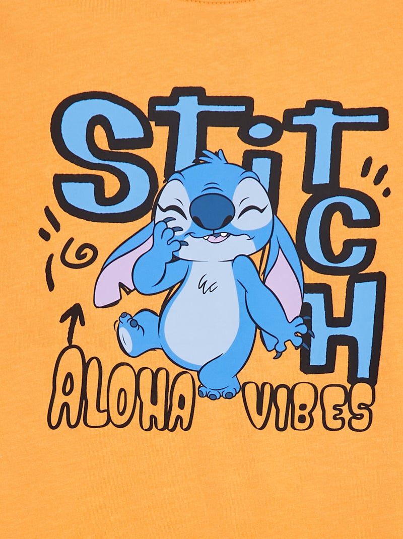 T-shirt com estampado 'Stitch' LARANJA - Kiabi