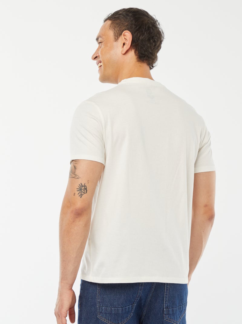T-shirt com estampado 'Super-Homem' Branco - Kiabi