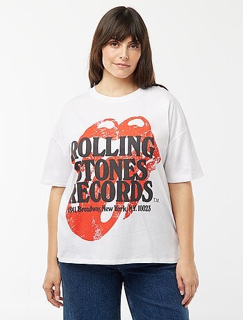 T-shirt com estampado 'The Rolling Stones' de manga curta