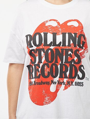 T-shirt com estampado 'The Rolling Stones' de manga curta