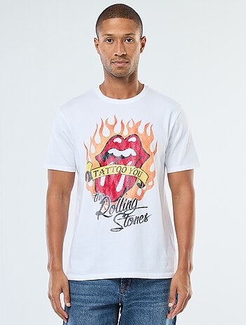 T-shirt com estampado 'The Rolling Stones' de manga curta