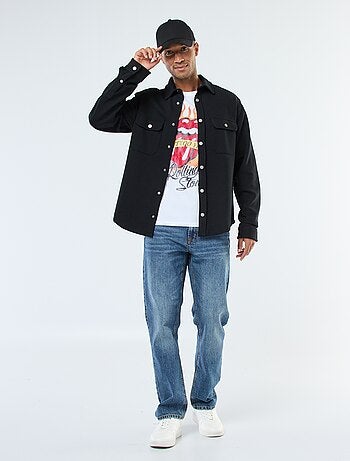 T-shirt com estampado 'The Rolling Stones' de manga curta