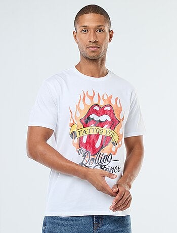 T-shirt com estampado 'The Rolling Stones' de manga curta