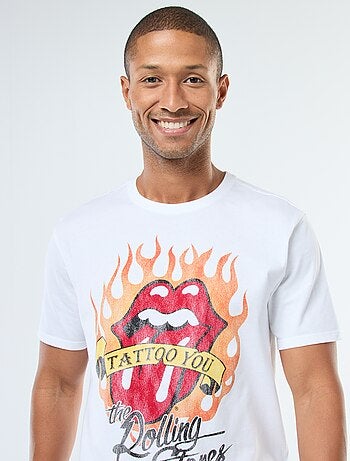 T-shirt com estampado 'The Rolling Stones' de manga curta
