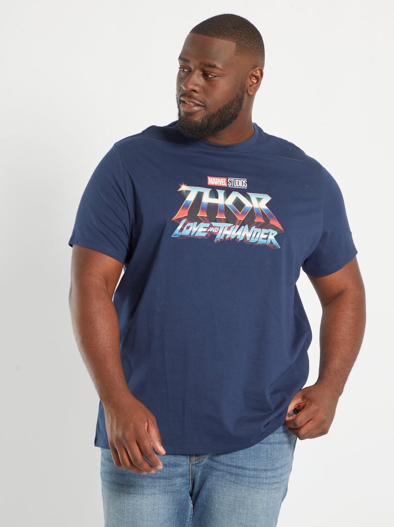 T-shirt com estampado 'Thor, Love and thunder' AZUL - Kiabi