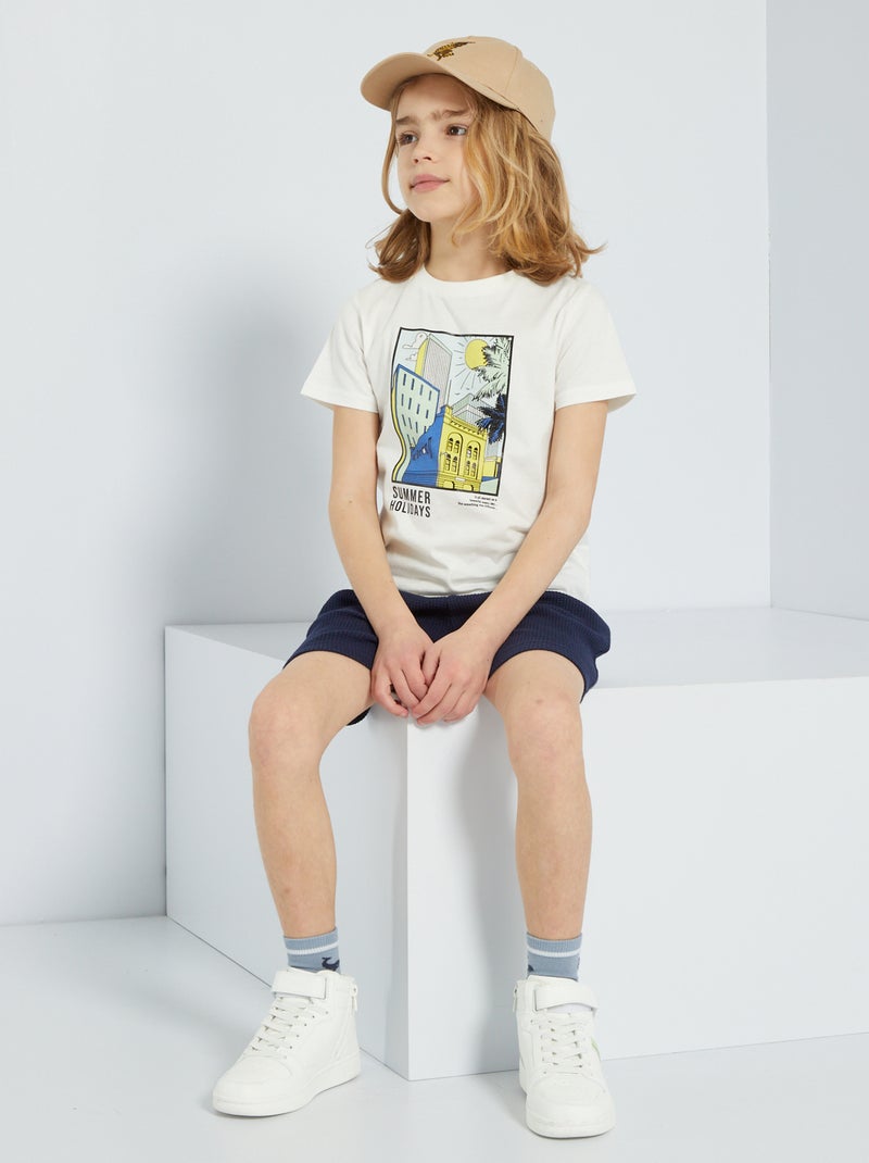 T-shirt com estampado 'Tigre' BRANCO - Kiabi