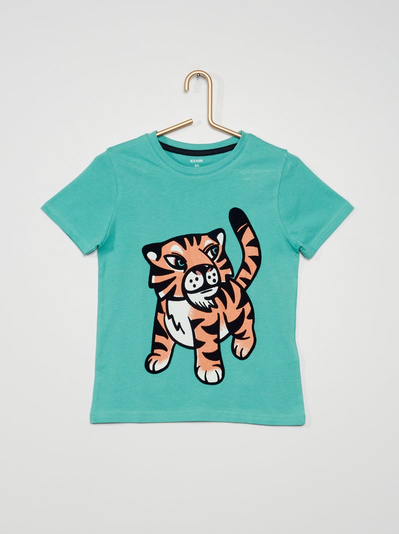 T-shirt com estampado 'Tigre' VERDE - Kiabi