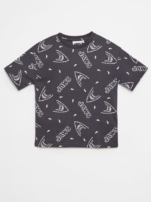 T-shirt com estampado 'Tubarão' - Kiabi