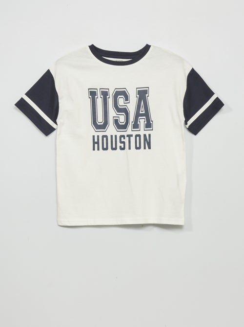 T-shirt com estampado 'USA' 'Houston' - Kiabi