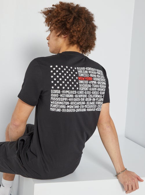 T-shirt com estampado 'USA' - Kiabi