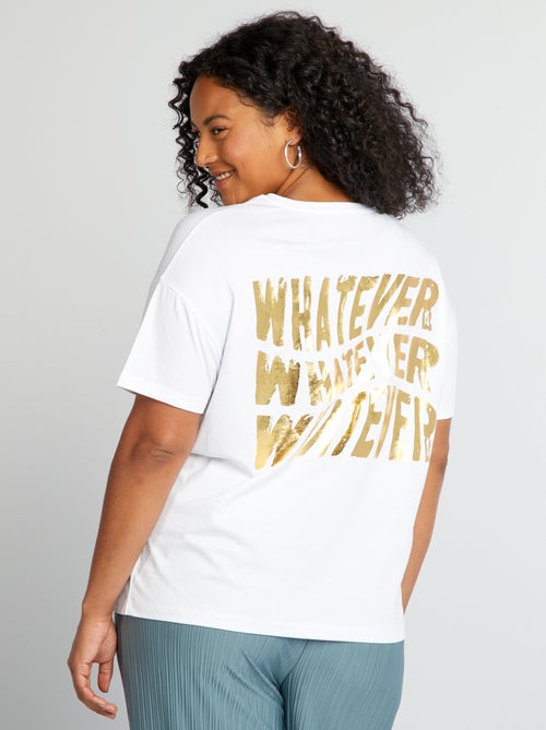 T-shirt com estampado 'whatever' - Kiabi