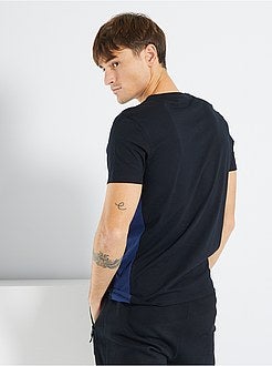 T-shirt com faixas de conceção ecológica - Kiabi