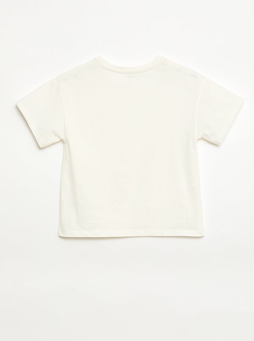 T-shirt com flores em macramé - Kiabi