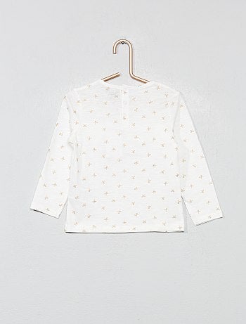 T-shirt com folhos - Kiabi