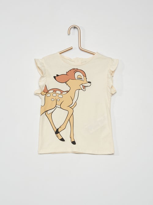 T-shirt com folhos e estampado 'Bambi' - Kiabi