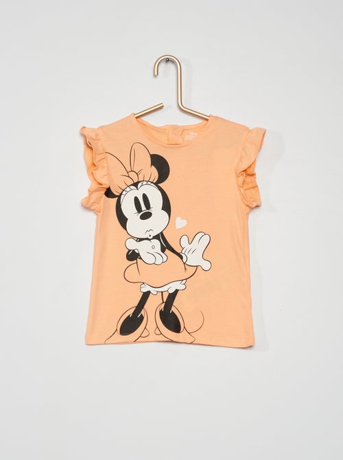 T-shirt com folhos e estampado 'Minnie' - Kiabi