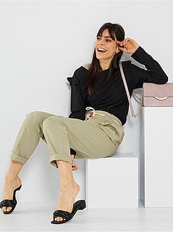 T-shirt com folhos - Kiabi