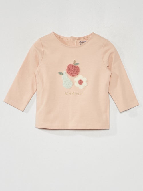 T-shirt com 'frutos' em malha borboto - Kiabi