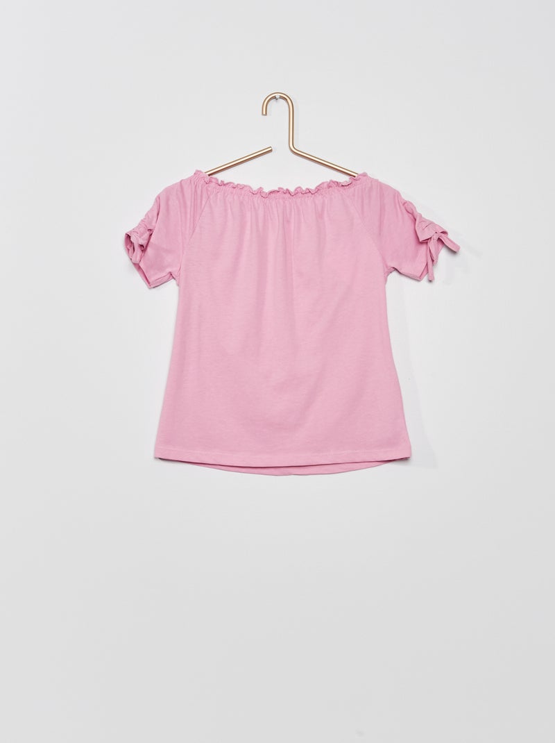 T-shirt com gola bardot VIOLETA - Kiabi
