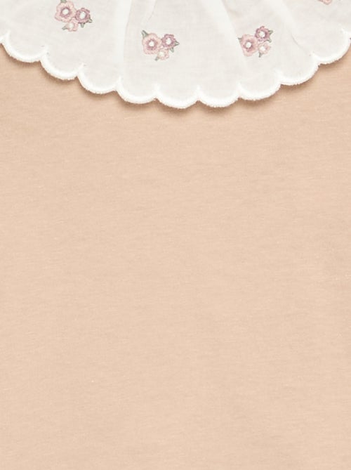 T-shirt com gola Claudine - Kiabi