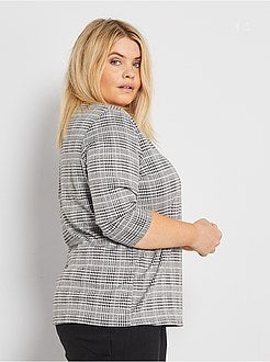 T-shirt com gola com folhos - Kiabi