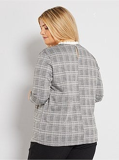 T-shirt com gola com folhos - Kiabi