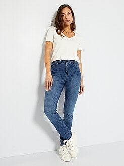 T-shirt com gola em V - Kiabi