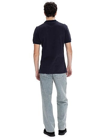 T-shirt com gola polo e botões giesto