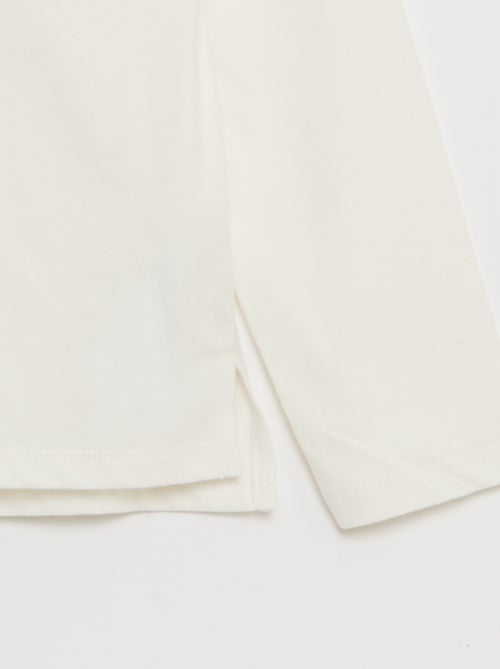 T-shirt com gola redonda com folhos - So Easy - Kiabi